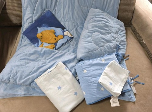 Babybett set blau - blau, gebraucht